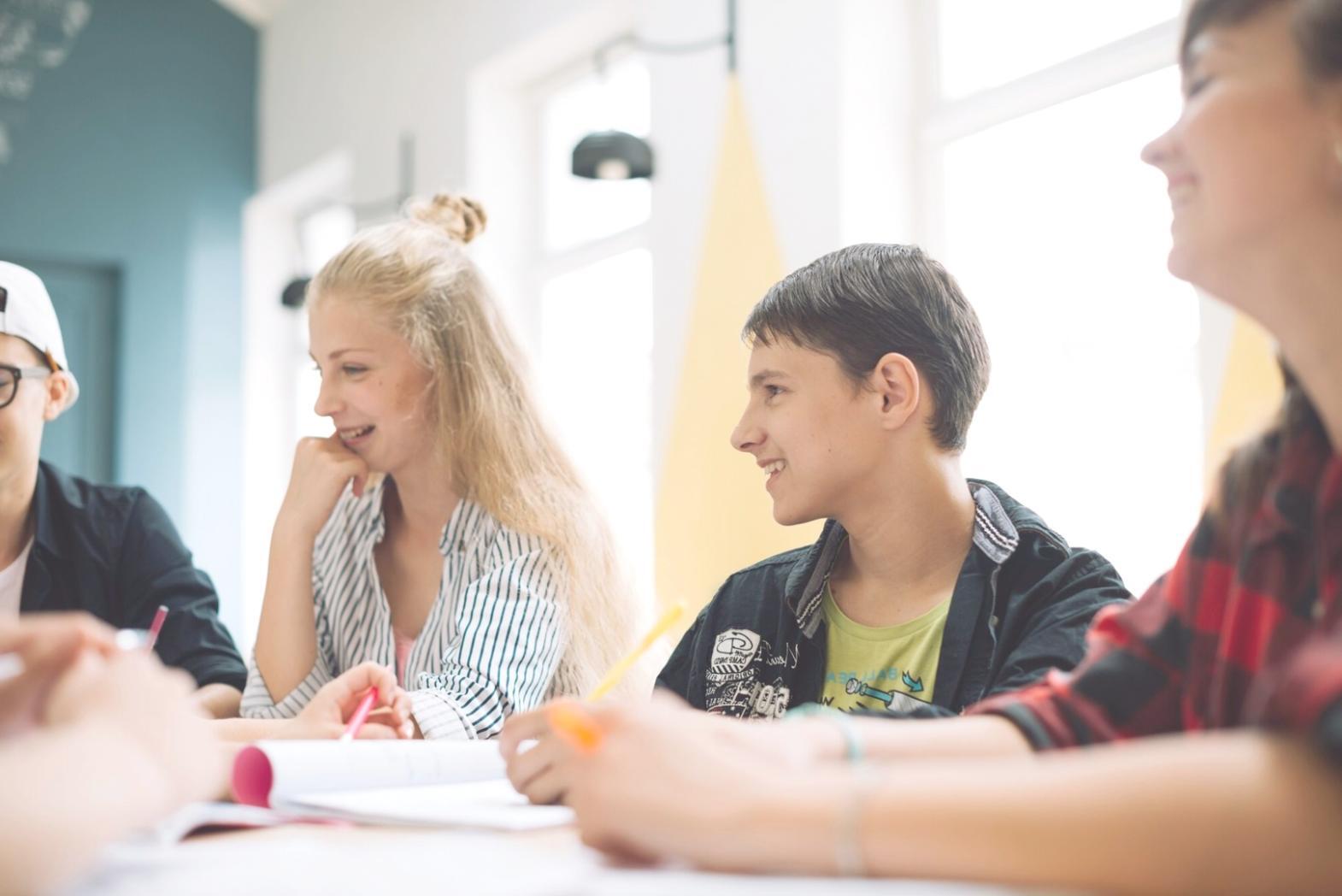 Business education classroom setting